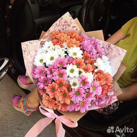 Букет из хризантем Цветы доставка Пермь