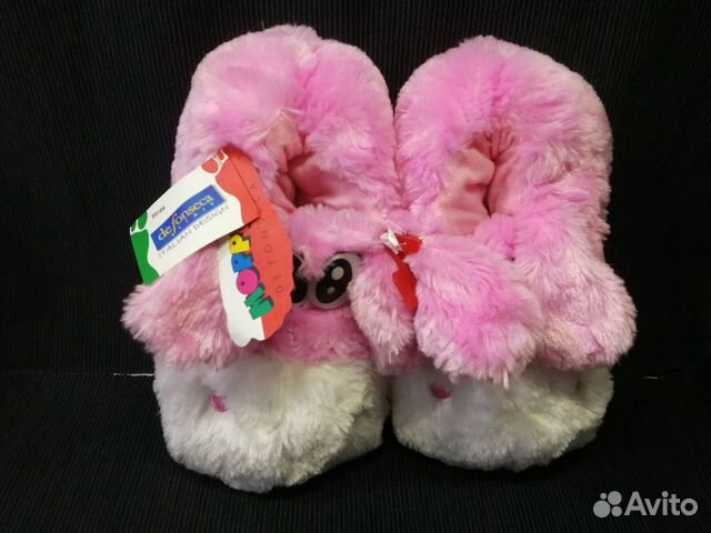 Новые Тапочки мягкие игрушки розовые р-р 37-39