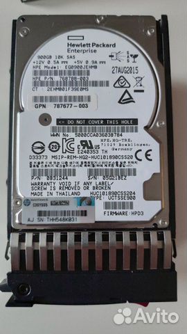 Жесткий диск HP 2.5 SAS 900g