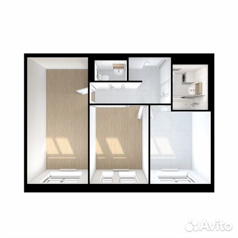 2-к квартира, 50.9 м², 6/22 эт. 2-к квартира, 50.9 м², 6/22 эт.