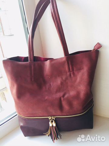 Сумка женская большая коричневая