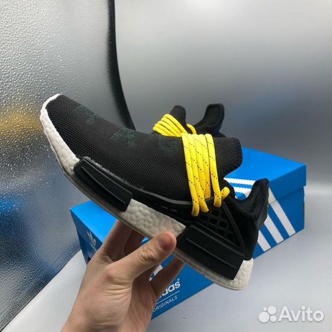 human race nmd black yellow