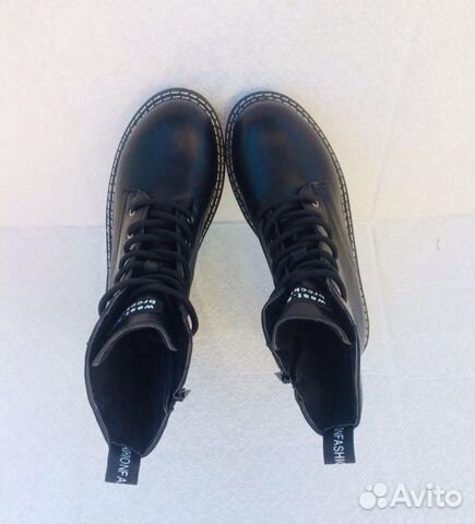 Ботинки женские чёрные весенние