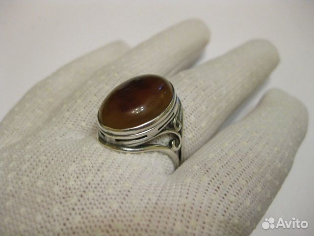 Серебряное кольцо,перстень с сердоликом