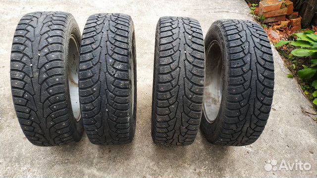 Резина Nokian 225/60 r17 зима (шипы) на литых диск Резина Nokian 225/60 r17 зима (шипы) на литых диск
