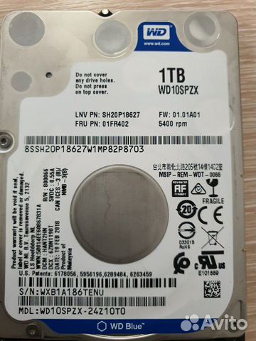 Жесткий диск для ноутбука 1 Tb wd10spzx Жесткий диск для ноутбука 1 Tb wd10spzx