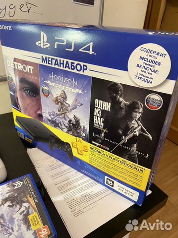 PS4 slim 1tb CUH-2208B Меганабор + игры