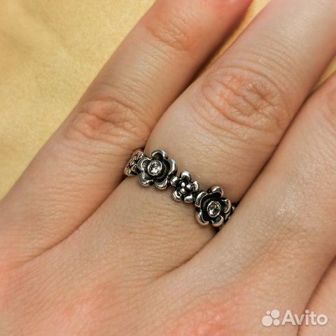Серебряное кольцо Pandora. оригинал, рпп, 190122CZ