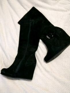 Сапоги женские замша 39-40