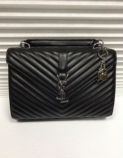 Сумка Черная Ив Сен Лоран Черная Ysl Chevron Black