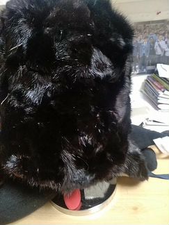 Шапка норковая из кусочков