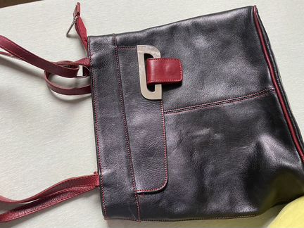 Кожаная сумка рюкзак