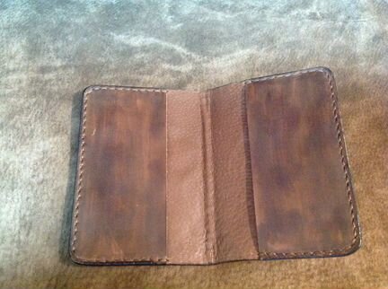 Кожаный обложка для паспорта с тиснением. Ручная р