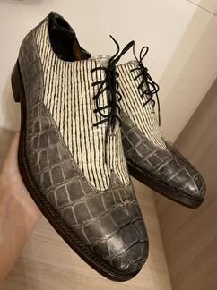 Новые туфли santoni крокодил оригинал