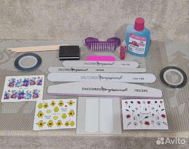 Набор для маникюра, дизайна ногтей, наклейки