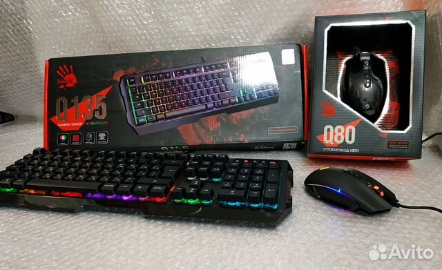 Игровая мышь и клавиатура Bloody Q1300