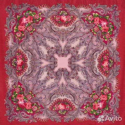 Павловопосадский платок шерсть