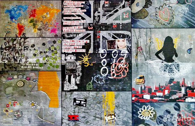 Панно настенное керамическое 1000х600х10 мм