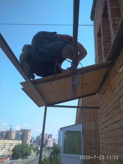 Ремонт крыши балкона