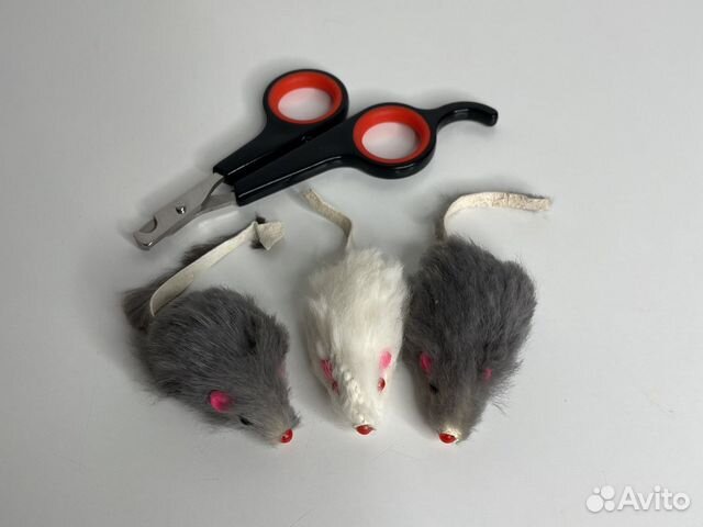 Мышки игрушки для кошек когтерез в подарок новые