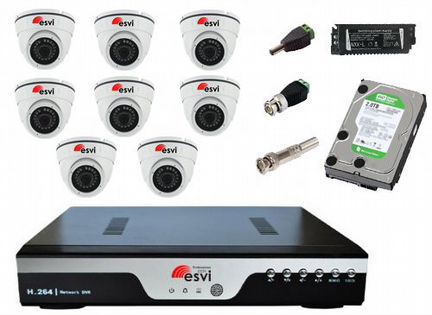 Видеонаблюдение (комплект 8 AHD видеокамер 1 Mpix)