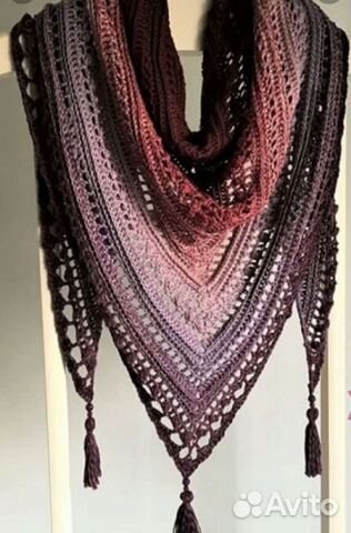 Шаль крючком (бактус)