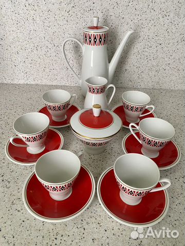 Кофейный сервиз гдр FreibergerPorzellan