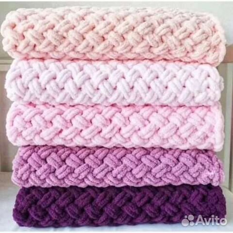 Плед из ализе пуффи