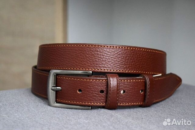 Классический брючный ремень кожа