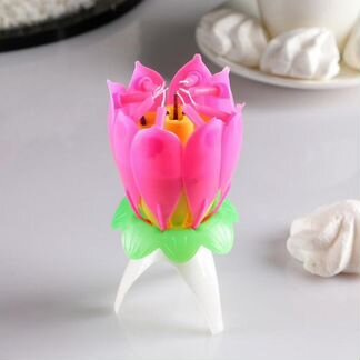 Свеча Цветок музыкальная