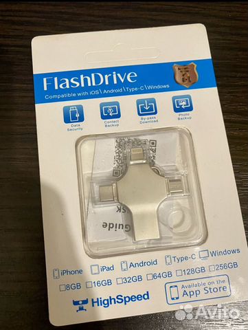 USB флеш-накопитель FlashDrive 128 гб для iPhone