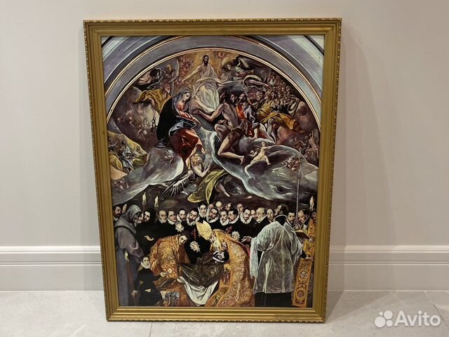 Картина фреска репродукция в багете