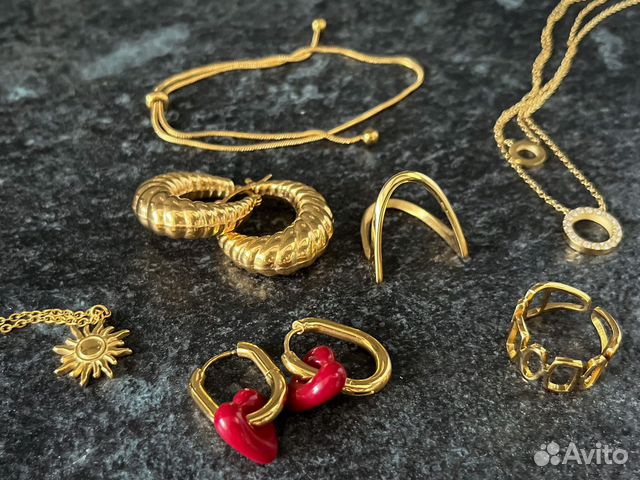Новое Бижутерия серьги кольцо цепочка с подвеской