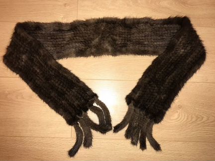 Шарф норка коричневый