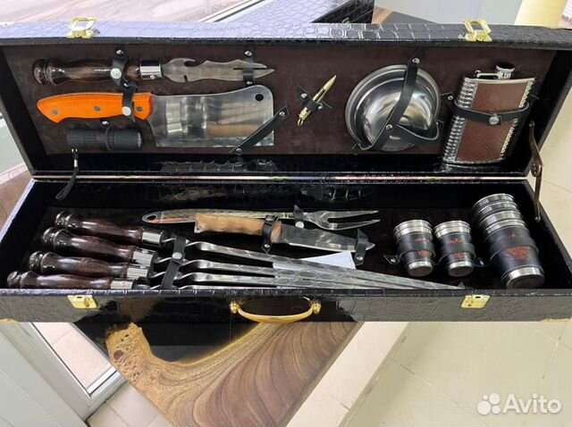 Набор шампуров в коробе подарочный