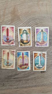 Почтовые марки тема маяки