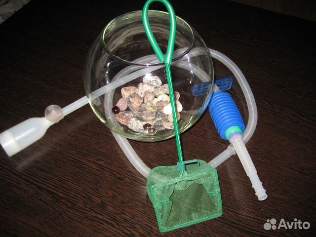 Аквариум круглый с принадлежностями