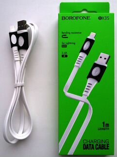 Кабель USB-Lightning Borofone X35 плоский