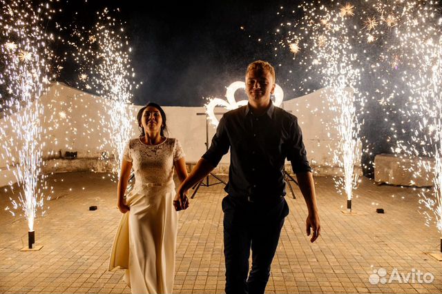 Фонтаны холодного огня на свадьбу