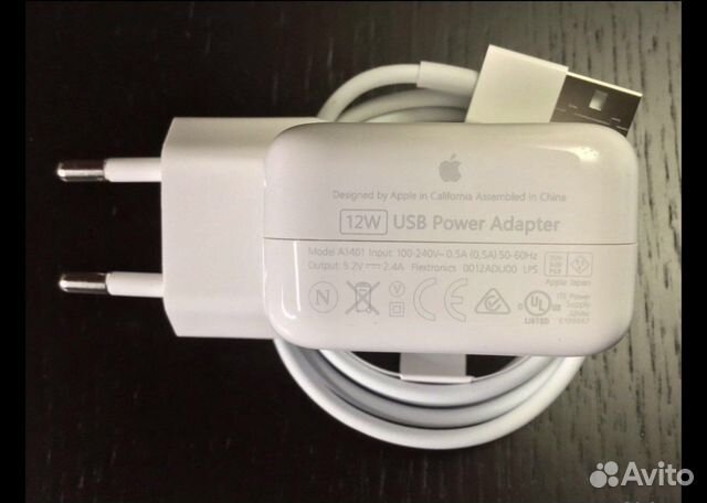 Блок 12w 2.4 A. Для iPhone и iPad. Оригинал