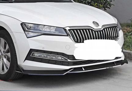 Сплиттер на передний бампер Skoda Superb 3