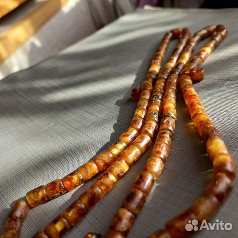 Янтарные чётки мусульманские длинные