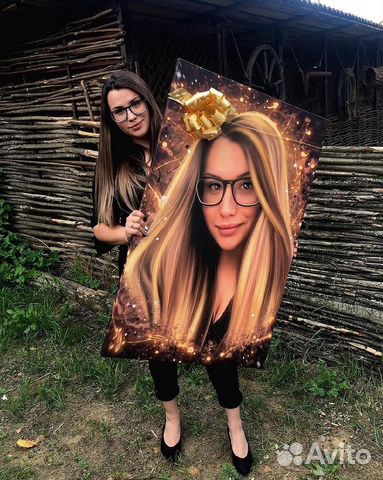 Портрет по фото на холсте, печать на холсте