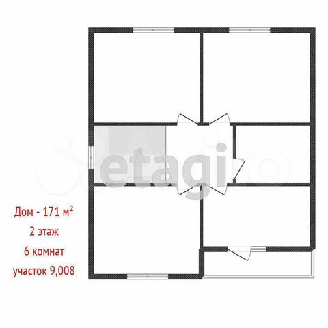 Коттедж 171 м² на участке 9 сот.