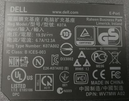 Док станция dell K07A