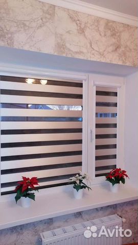 Рулонные шторы день ночь 80