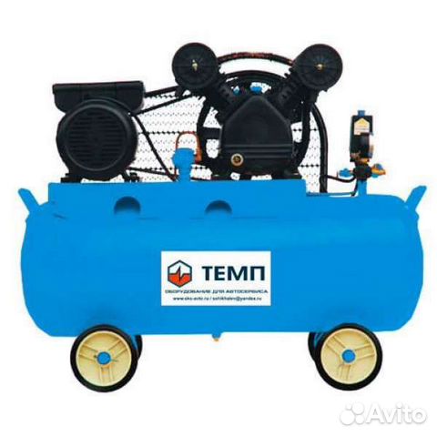 Компрессор 100л ресивер, 330 л/м, 10бар, 220В, 2,2