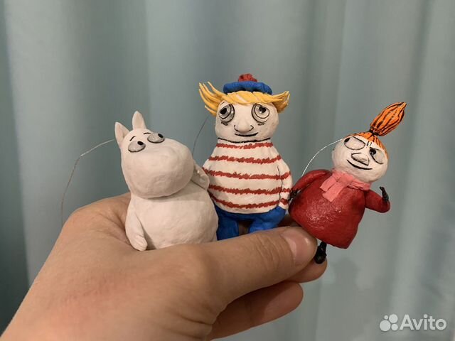Муми тролли ватная елочная игрушка