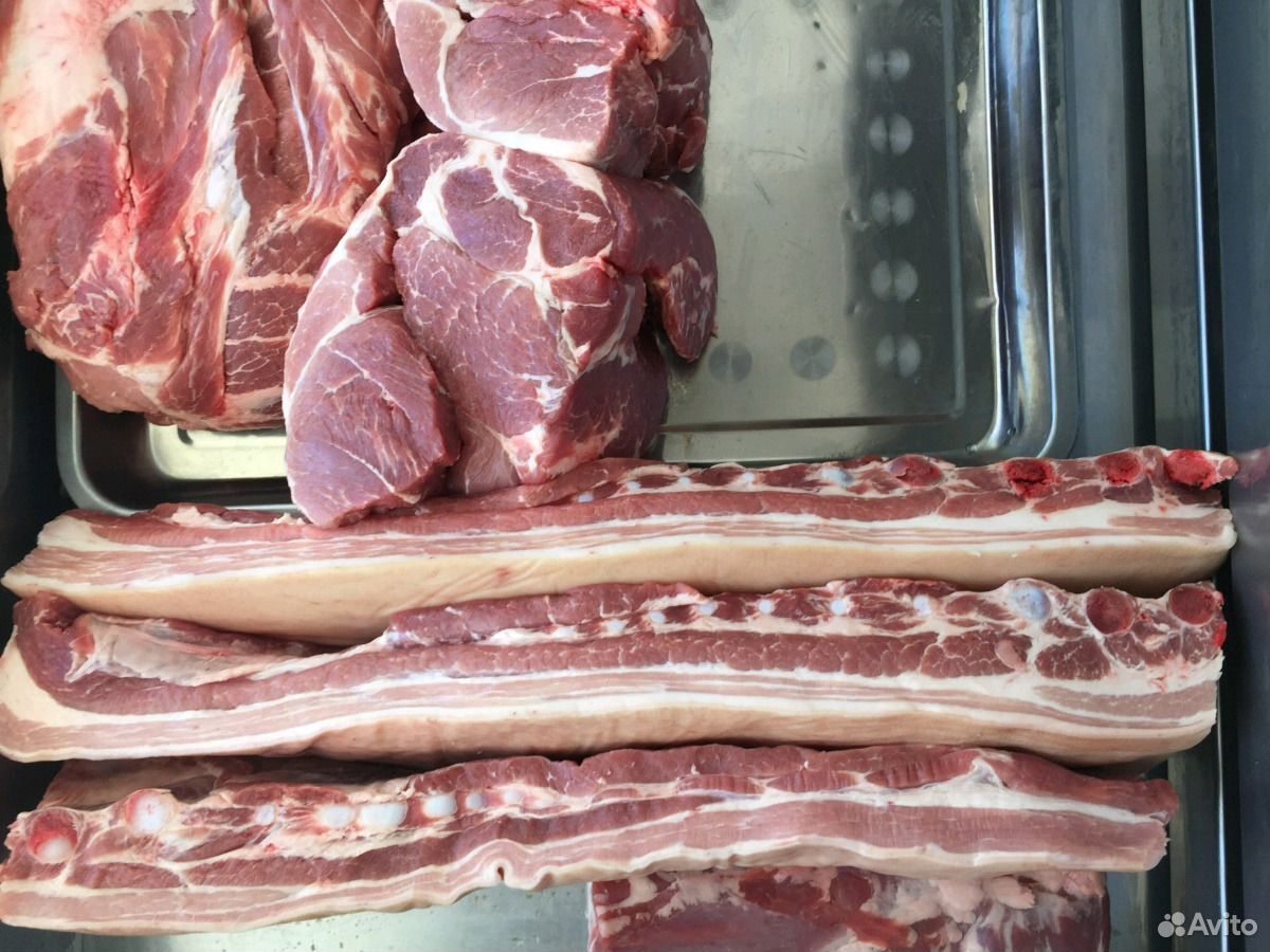 Домашнее мясо свинина и говядина
