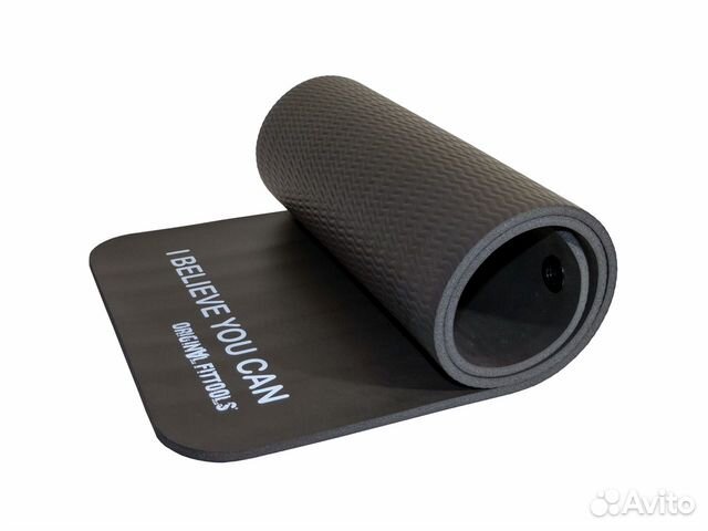 Мат для аэробики Original Fit.Tools NBR 10 мм черн